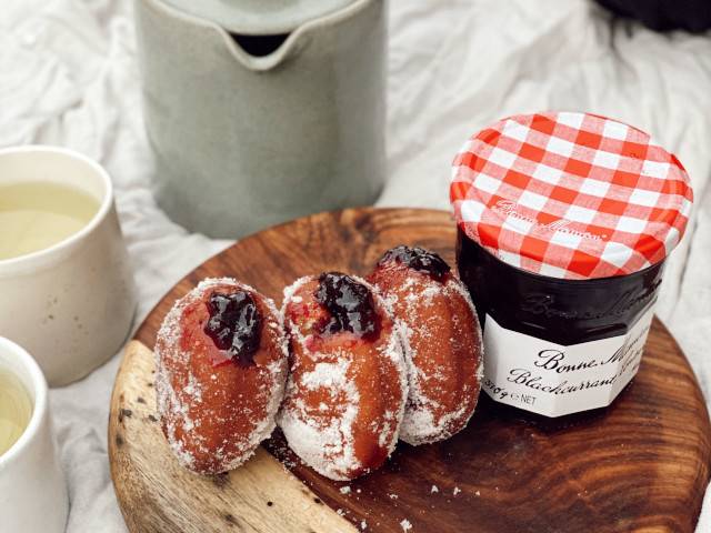 Blackcurrant Jam Donuts